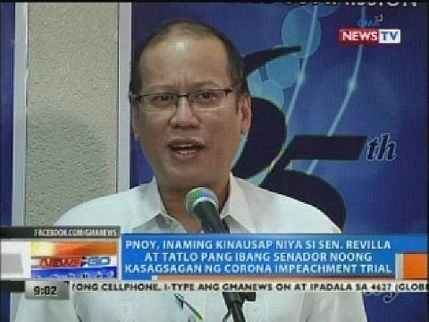 NTG: PNoy, inaming kinausap niya si Sen. Revilla at 3 pang ibang senador