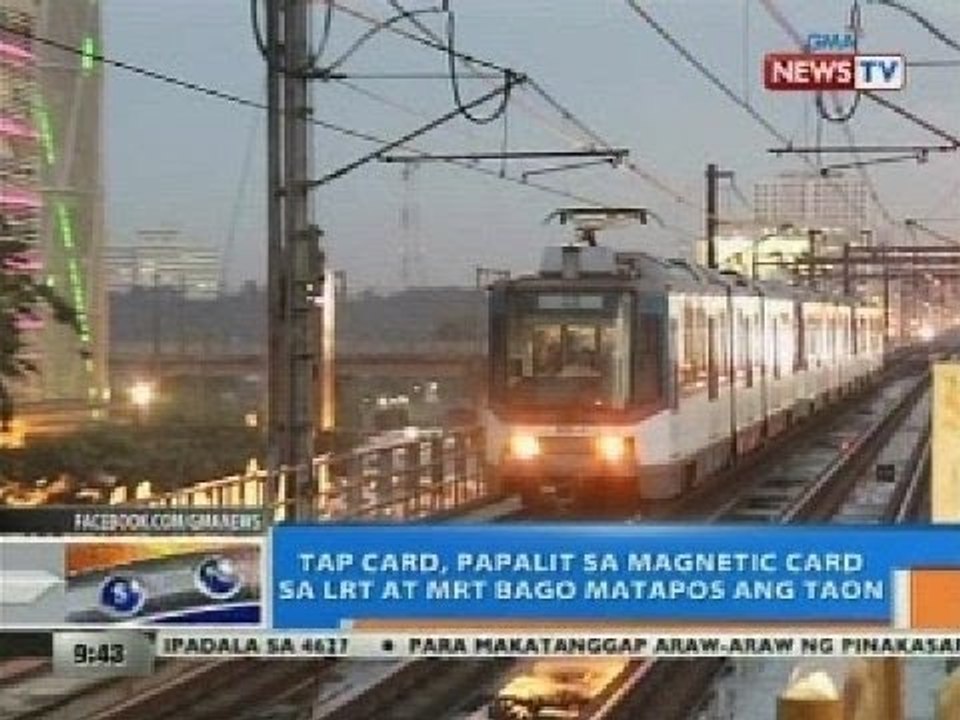 NTG: Tap card, papalit sa magnetic card sa LRT at MRT bago matapos ang taon