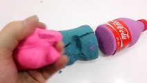 DIY Colors Kinetic Sand Coca Cola Bottle Learn Colors Slime Squishy Stress Ball