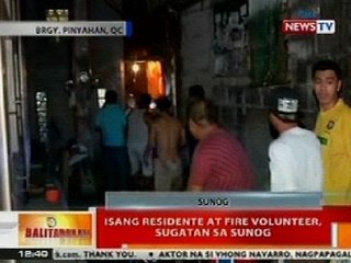 BT: Isang residente at fire volunteer, sugatan sa sunog sa QC