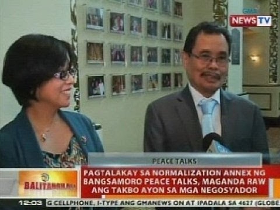 BT: Pagtalakay sa normalization annex ng Bangsamoro Peace Talks, maganda raw ang takbo