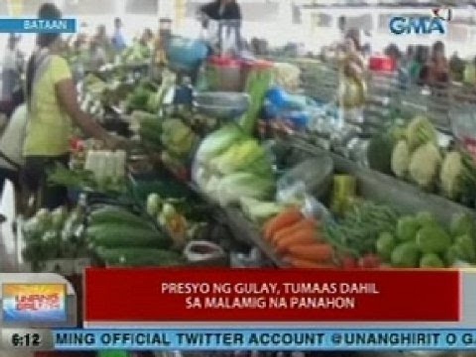 UB: Presyo ng gulay, tumaas dahil sa malamig na panahon