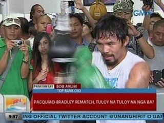 UB: Pacquiao-Bradley rematch, tuloy na tuloy na nga ba?