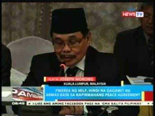 BP: GPH at MILF, pinirmahan na ang peace agreement