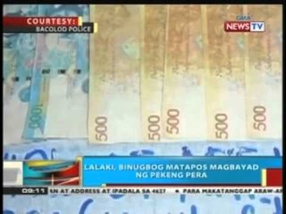 BP: Lalaki sa Bacolod City, binugbog matapos magbayad ng pekeng pera