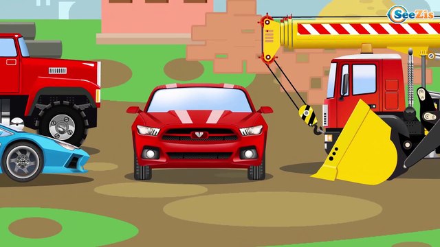 Быстрая Гоночная машина и Полицейская Машина Весёлые МАШИНКИ Развивающие мультфильмы для детей