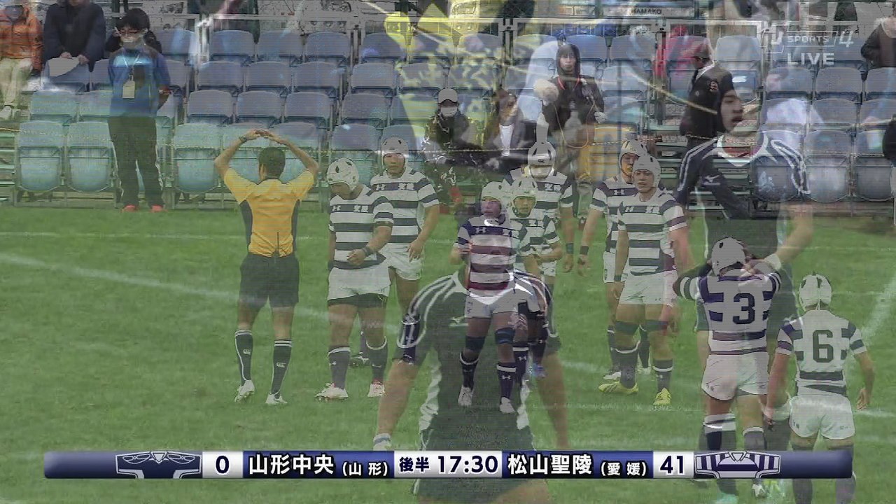 2016.12.28 第96回全国高等学校ラグビーフットボール大会 松山聖陵vs山形中央 後半