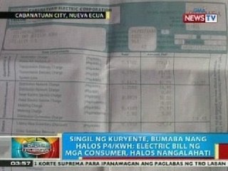 BP: Singil ng kuryente sa Cabanatuan City, bumaba nang halos P4/kWH