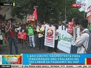 BP: Ilang grupo, nagprotesta para ipanawagan ang paglabas ng TRO vs paggamit ng DAP