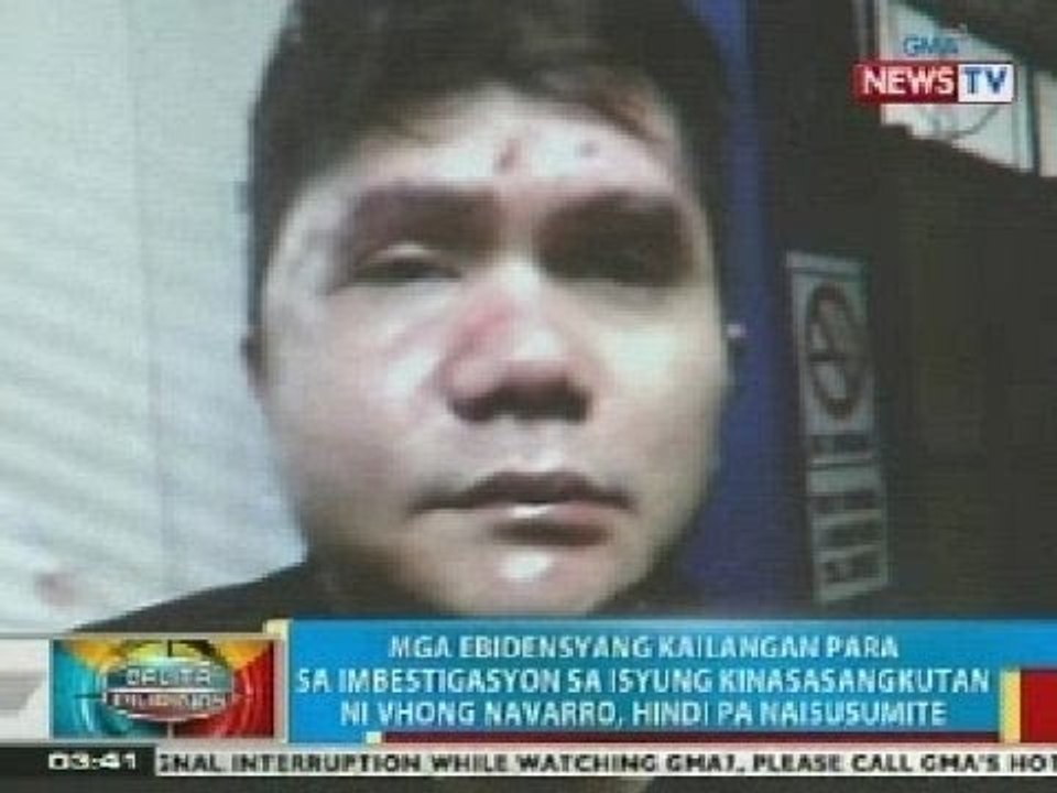 BP: Mga ebidensya para sa imbestigasyon sa isyung kinasasangkutan ni Navarro, hindi pa naisusumite