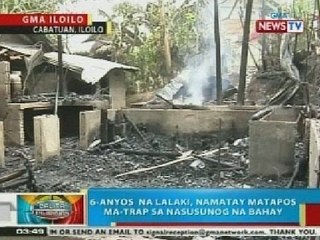 BP: 6-anyos na lalaki, namatay matapos ma-trap sa nasusunog na bahay sa Cabatuan, Iloilo