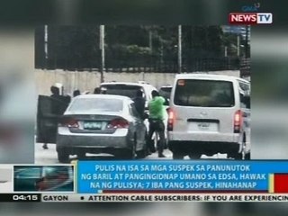 Pulis na isa sa mga suspek sa panunutok ng baril at pangingidnap umano sa EDSA, hawak na ng pulisya
