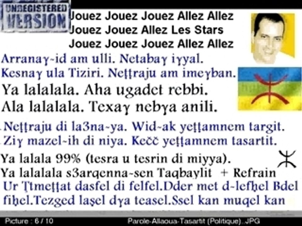 Allaoua-Tasartit (Politique)( Chansons + Parole)