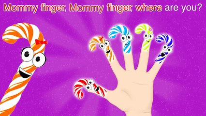 Candy Cane and Peppermint Sticks Finger Family Nursery Rhymes Lyrics