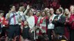 VIP of Liberal Party Stand With Leader Justin Trudeau During An Rally 2015 at Powerade Centre