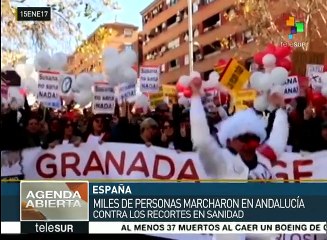 Rechazan españoles políticas de recorte en salud del gobierno andaluz