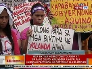 BT: Mga biktima ng Yolanda, kinundena ang palpak umanong pagtugon ng gobyerno sa kalamidad
