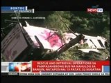 Rescue and retrival operation sa bus na nahulog sa bangin, natapos na; 15 patay, 32 sugatan