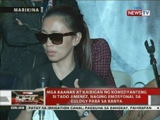 Mga kaanak at kaibigan ng komedyanteng si Tado Jimenez, naging emosyonal sa eulogy para sa kanya