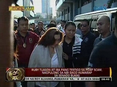 24ORAS: Ruby Tuason at iba pang testigo sa PDAF Scam, nagpulong sa NBI bago humarap sa senado bukas