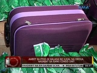 Aabot sa P300-M halaga ng iligal na droga, nasabat sa isang condo unit