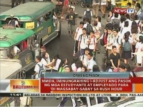 BT: MMDA, iminungkahing i-adjust ang pasok ng mga estudyante at empleyado