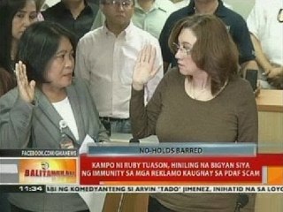 Kampo ni Ruby Tuason, hiniling na bigyan siya ng immunity sa mga reklamo kaugnay sa PDAF scam