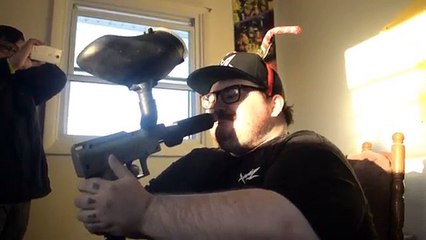 Paintball Gun with a Selfish Face