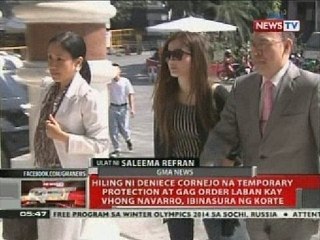 Hiling ni Cornejo na temporary protection at gag order laban kay Navarro, ibinasura ng korte