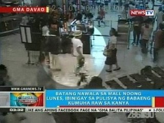 BP: Batang nawala sa Davao City, ibinigay sa pulisya ng babaeng kumuha raw sa kanya; babae, inaresto