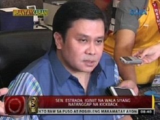 24 Oras: Sen. Estrada, iginiit na wala siyang natanggap na kickback