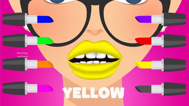 Learn Colors with Lipstick Colours to Kids Children Toddlers - Learning Funny Baby Play Videos