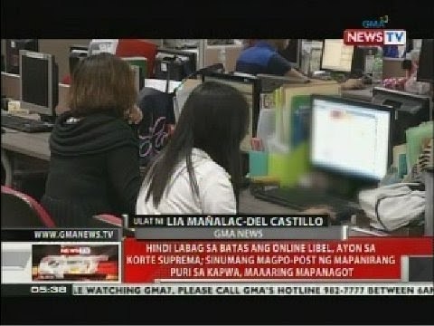 QRT: Hindi labag sa batas ang online libel, ayon sa Korte Suprema