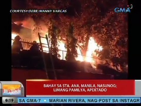 UB: Bahay sa Sta. Ana, Manila, nasunog
