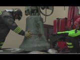 Norcia (PG) - Terremoto, recupero campana chiesa S.Maria degli Angeli (16.01.17)