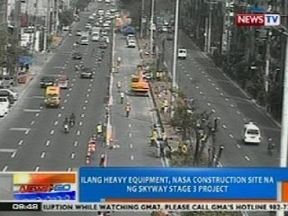 NTG: Ilang heavy equipment, nasa construction site na ng Skyway stage 3 project