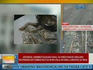 UB: Japanese, iniimbestigahan sa hindi pagde-deklara ng perang katumbas ng P25M