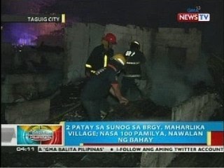 BP: 2 patay sa sunog sa Brgy. Maharlika Village, Taguig City