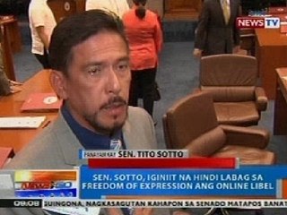 NTG: Sotto, iginiit na hindi labag sa Freedom of Expression ang online libel