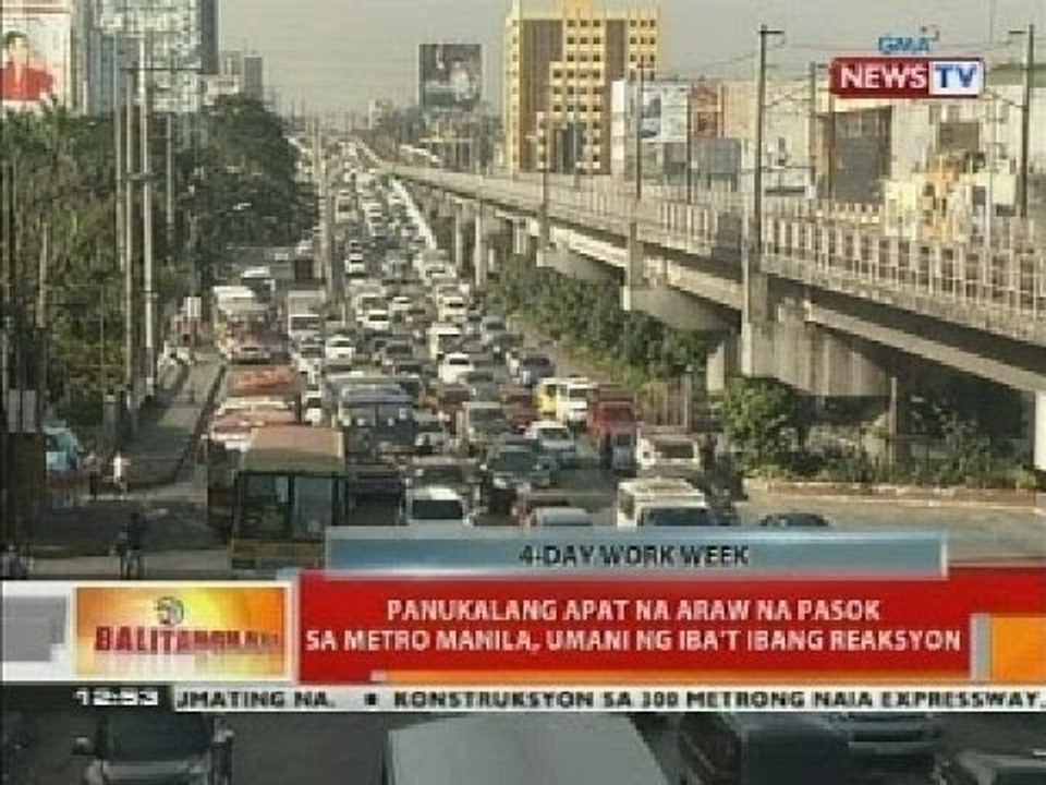 BT: Panukalang apat na araw na pasok sa Metro Manila, umani ng iba't ibang reaksyon