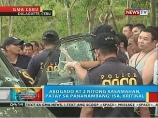 BP: Abugado at 2 nitong kasamahan, patay sa pananambang sa Dalaguet, Cebu