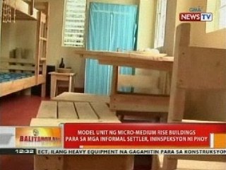 Theresa Model unit ng micro-medium rise buildings para sa mga informal settler, ininspeksyon ni PNoy