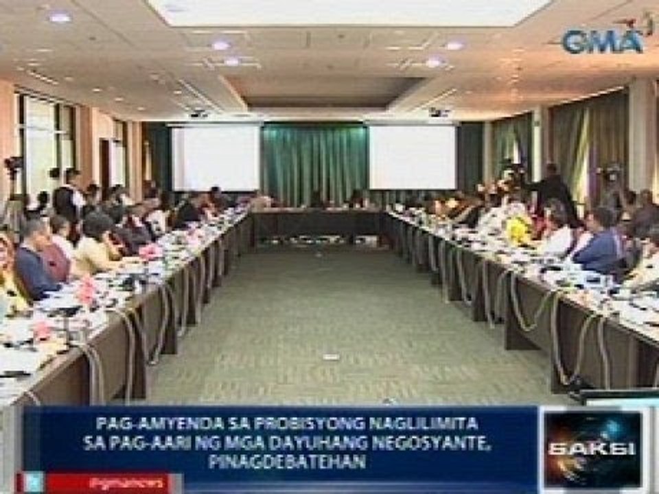 Pag-amyenda sa probisyon sa Saligang Batas na naglilimita sa pag-aari ng mga dayuhang negosyante