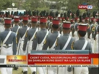 BT: Cadet Cudia, nagsinungaling umano sa dahilan kung bakit na-late sa klase