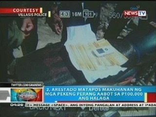 2, arestado sa Pangasinan matapos makuhanan ng mga pekeng perang aabot sa P100,000 ang halaga