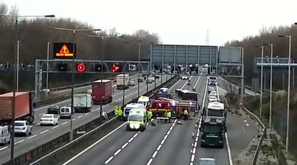 Accident on M6, junction 10 at Walsall.