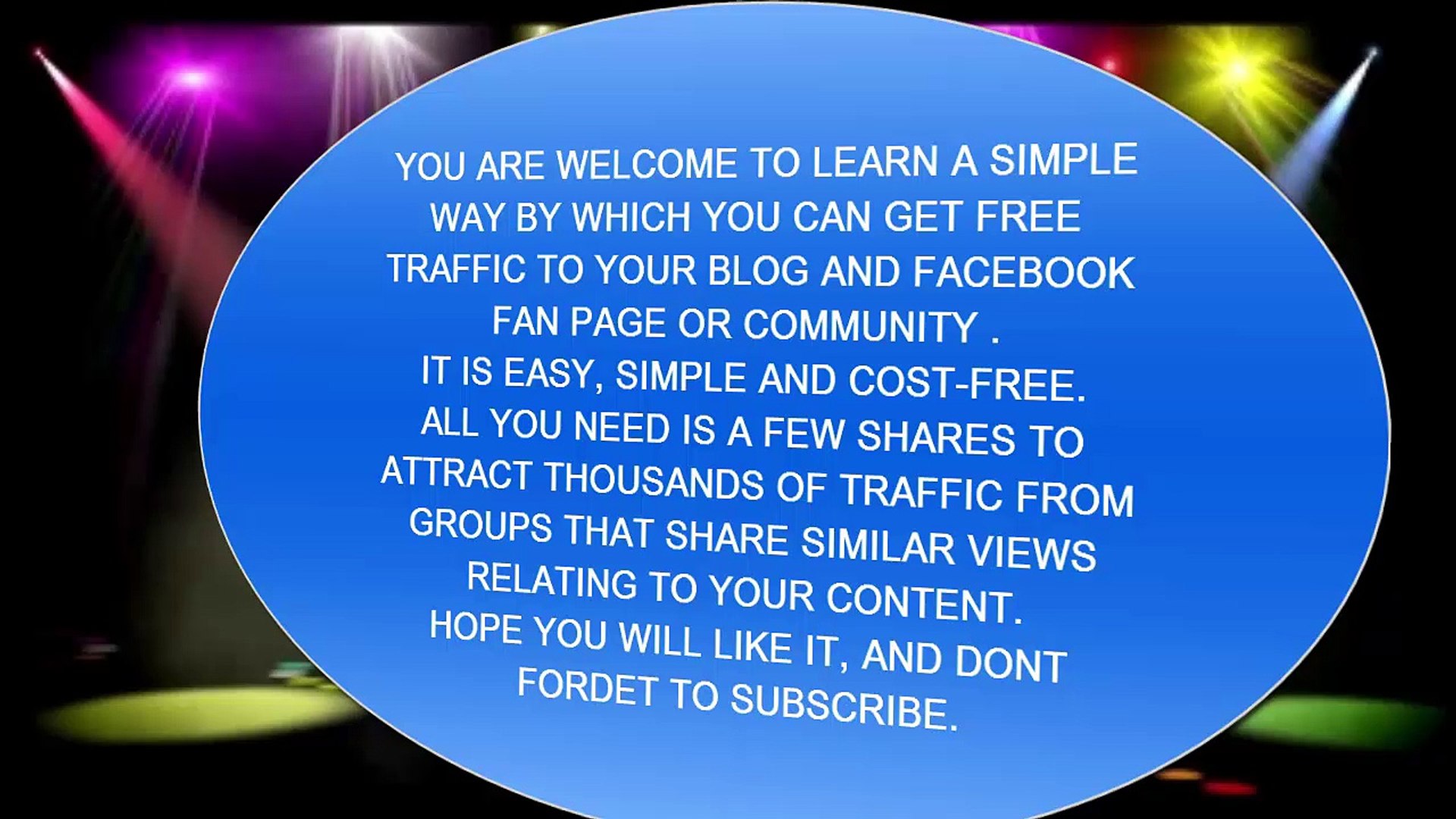 ⁣HOW TO GET FREE TRAFFIC TO YOUR BLOG AND FACEBOOK FAN PAGE