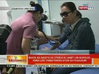 BT: Bukol na nakita sa uterus ni Janet Lim-Napoles, hindi life-threatening ayon sa pagsusuri