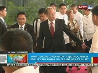 BP: PNoy, nasa Malaysia para sa isang state visit