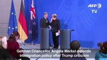 Merkel defends immigration policy after Trump comments
